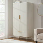Dusklia - Hattie 2 Door Wardrobe with Drawer - Warm White