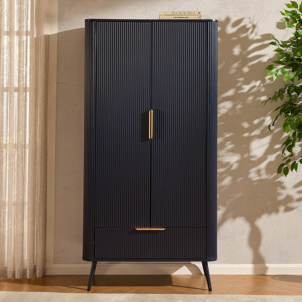 Dusklia - Hattie 2 Door Wardrobe with Drawer - Midnight