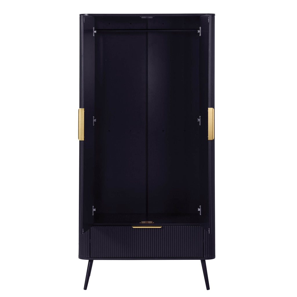 Dusklia - Hattie 2 Door Wardrobe with Drawer - Midnight
