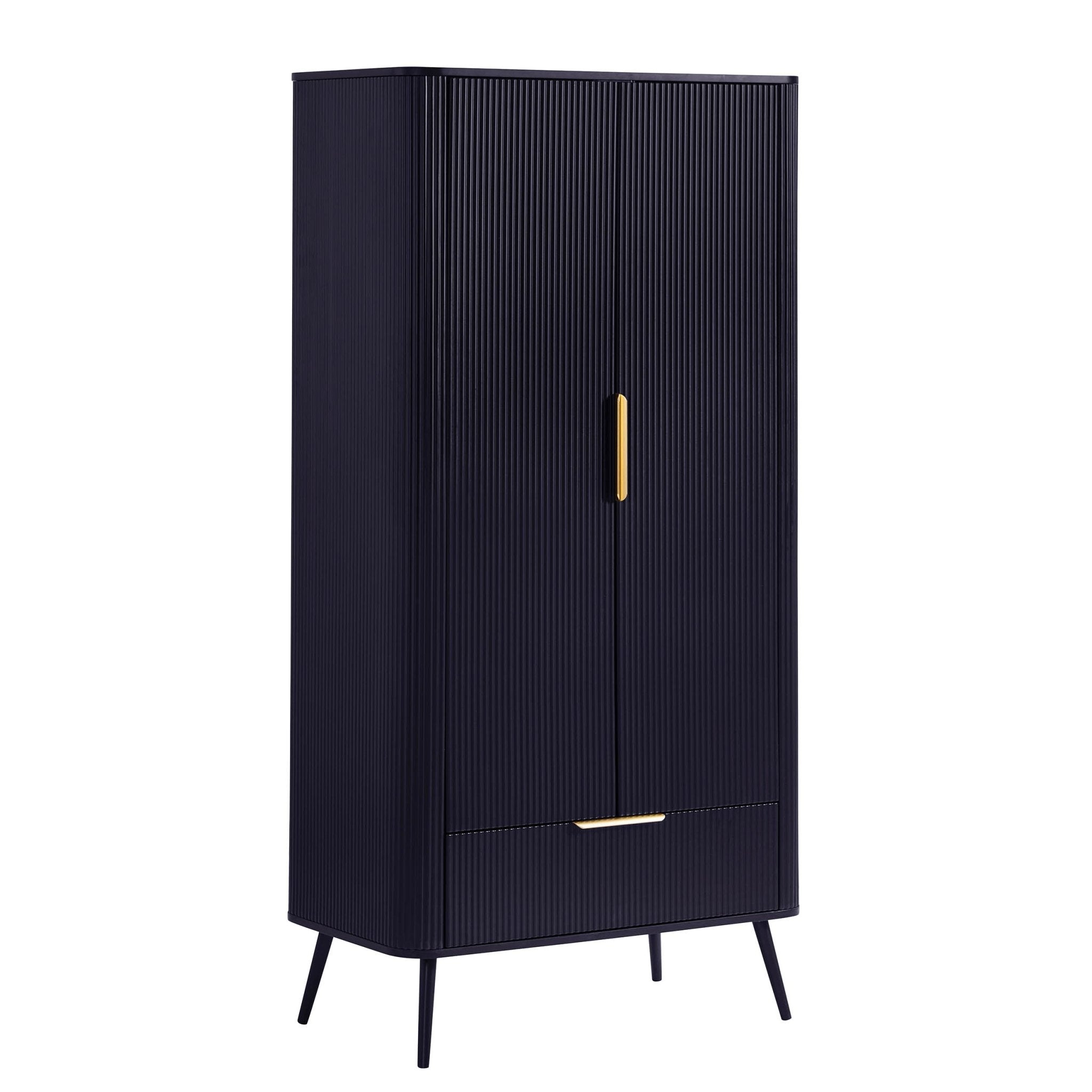 Dusklia - Hattie 2 Door Wardrobe with Drawer - Midnight