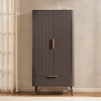 Dusklia - Hattie 2 Door Wardrobe with Drawer  - Mocha