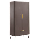 Dusklia - Hattie 2 Door Wardrobe with Drawer  - Mocha