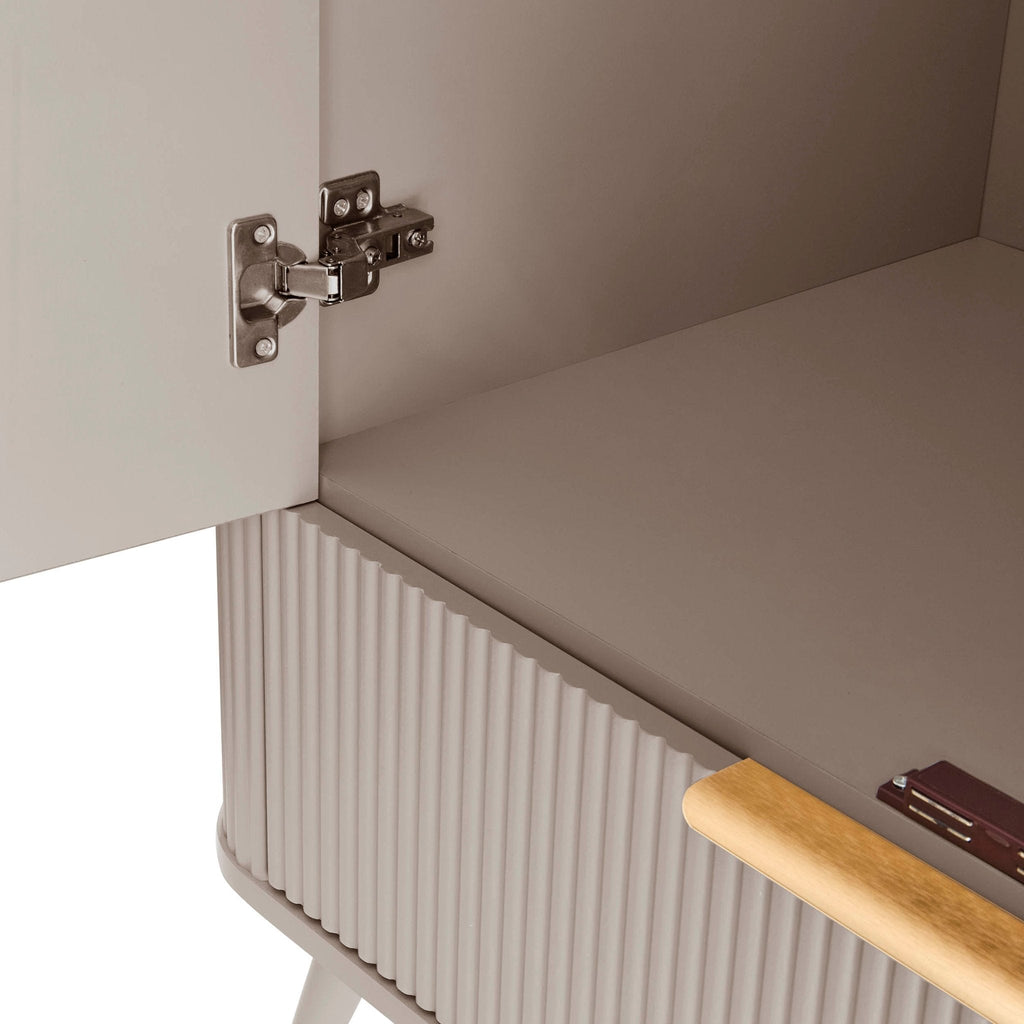 Dusklia - Hattie 2 Door Wardrobe with Drawer - Taupe