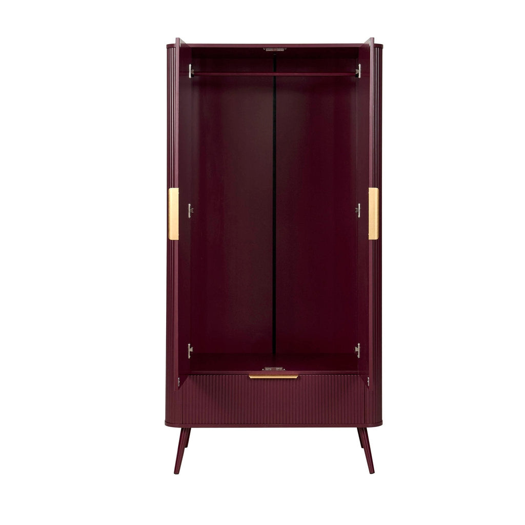 Dusklia - Hattie 2 Door Wardrobe with Drawer - Tawny Port