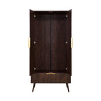 Dusklia - Hattie 2 Door Wardrobe with Drawer - Walnut