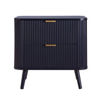 Dusklia - Hattie 2 Drawer Bedside Table- Midnight