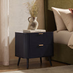 Dusklia - Hattie 2 Drawer Bedside Table- Midnight