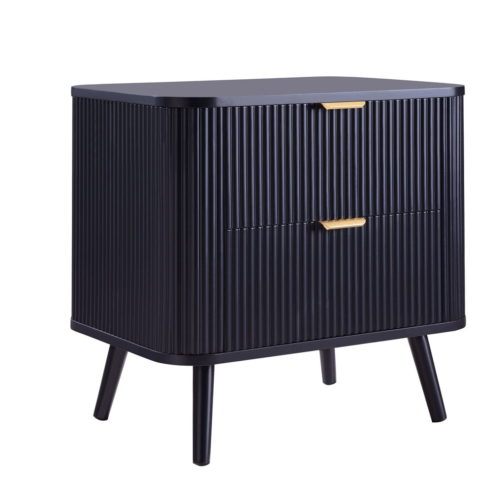 Dusklia - Hattie 2 Drawer Bedside Table- Midnight