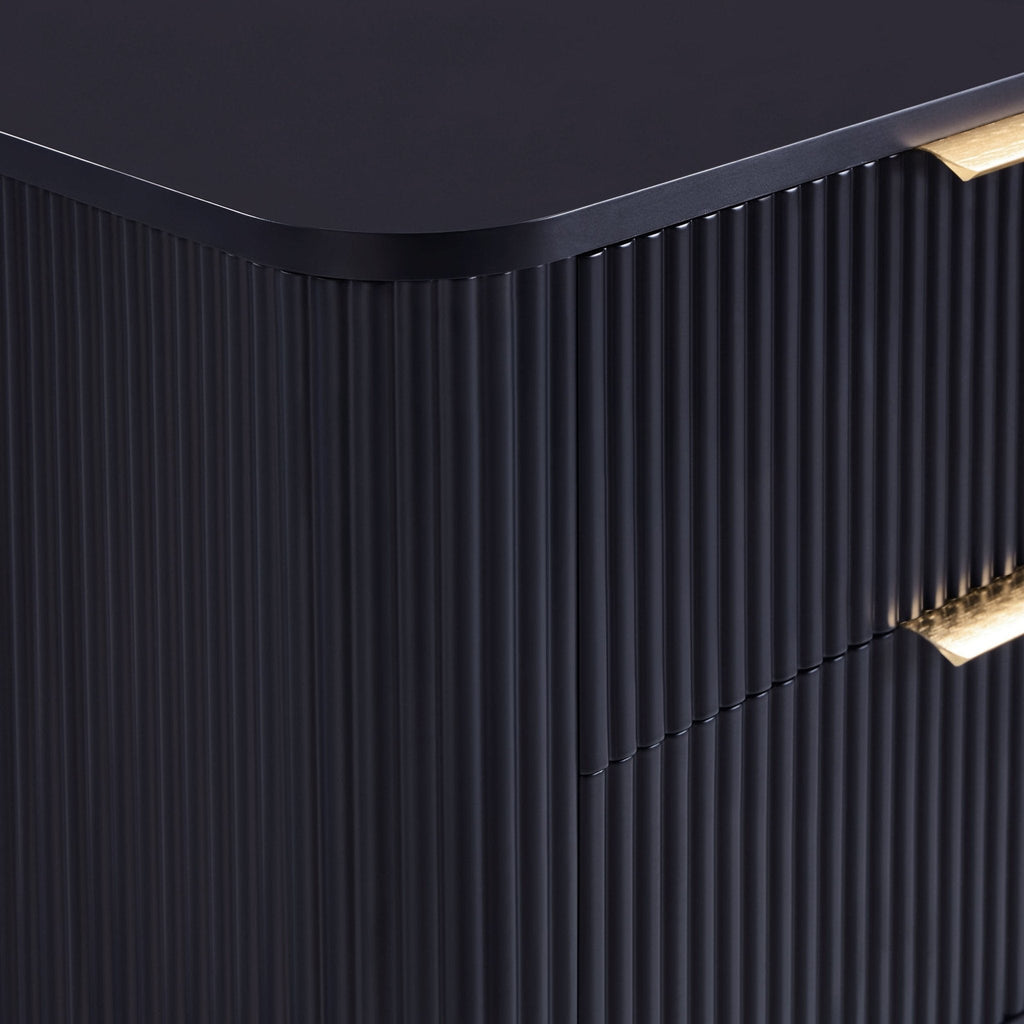 Dusklia - Hattie 2 Drawer Bedside Table- Midnight