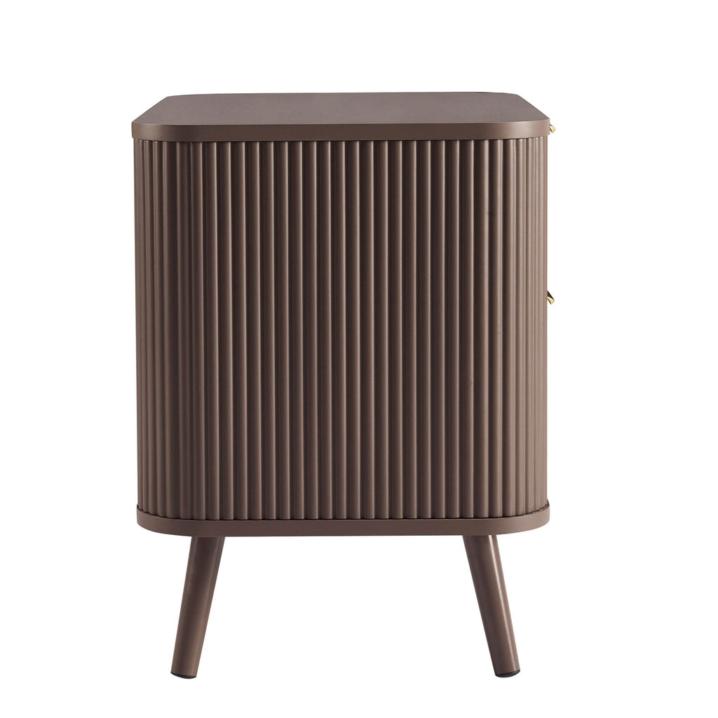 Dusklia - Hattie 2 Drawer Bedside Table - Mocha