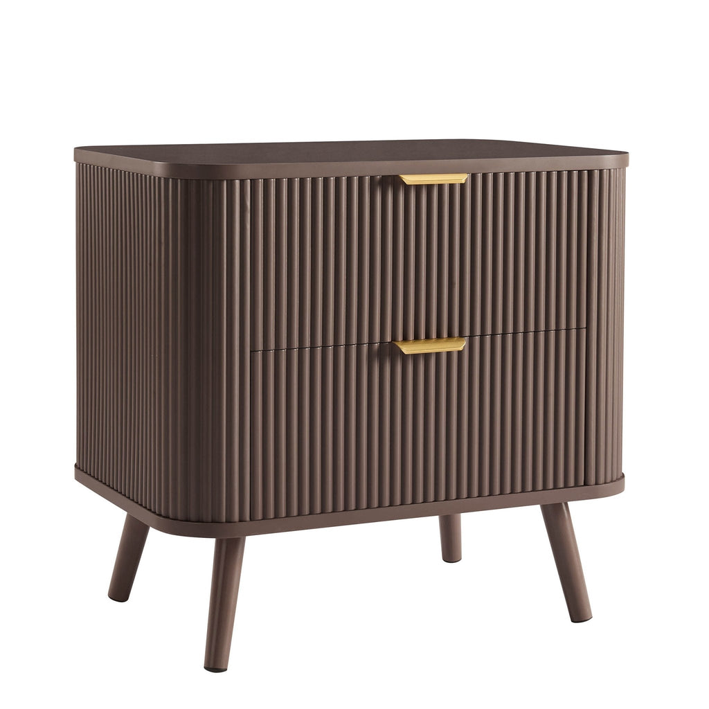 Dusklia - Hattie 2 Drawer Bedside Table - Mocha