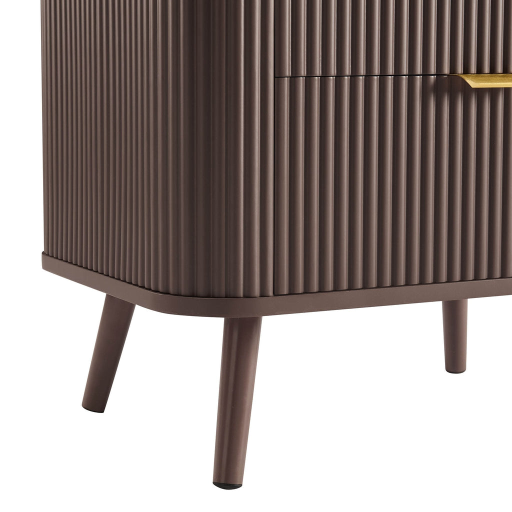 Dusklia - Hattie 2 Drawer Bedside Table - Mocha