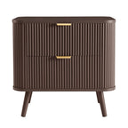 Dusklia - Hattie 2 Drawer Bedside Table - Mocha