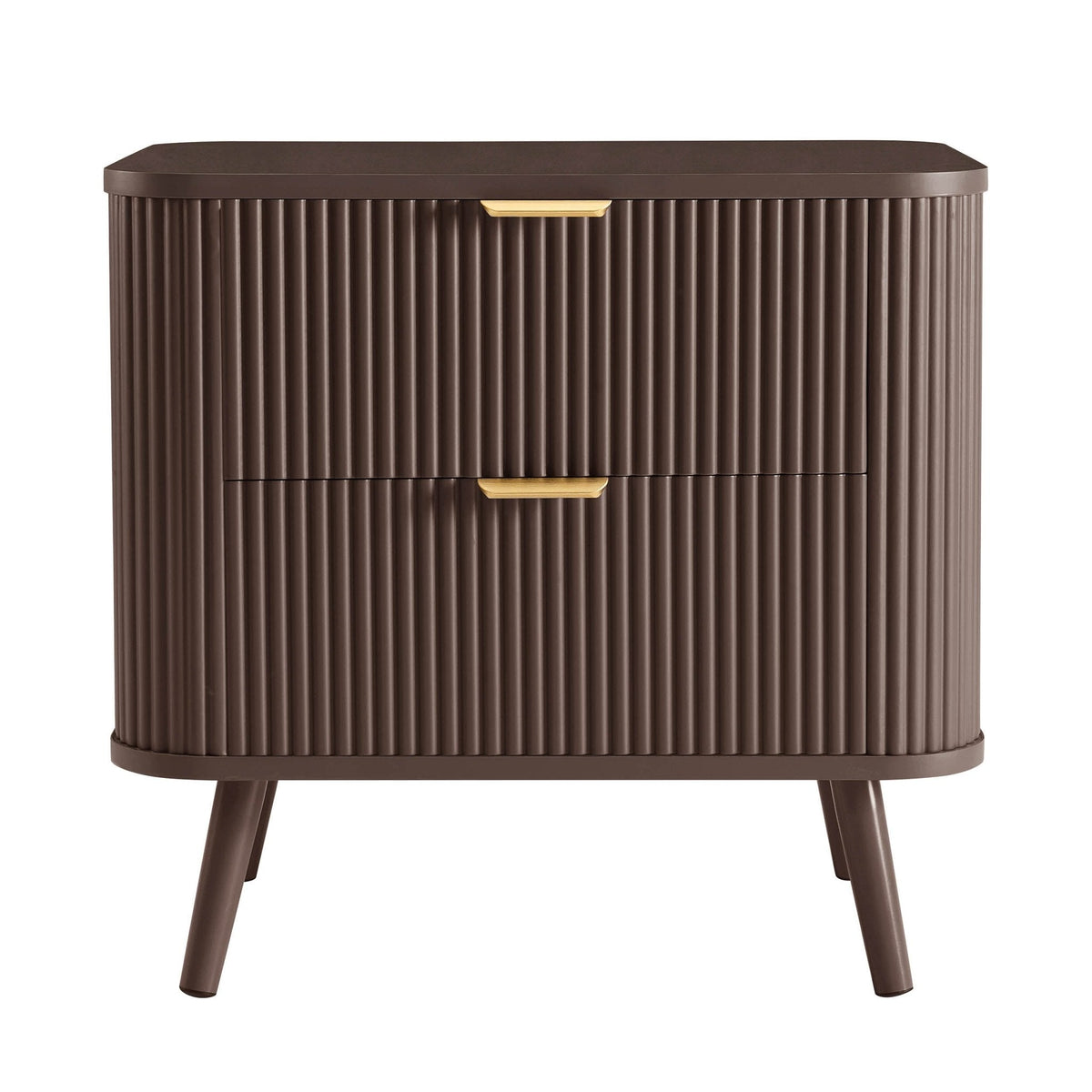 Dusklia - Hattie 2 Drawer Bedside Table - Mocha