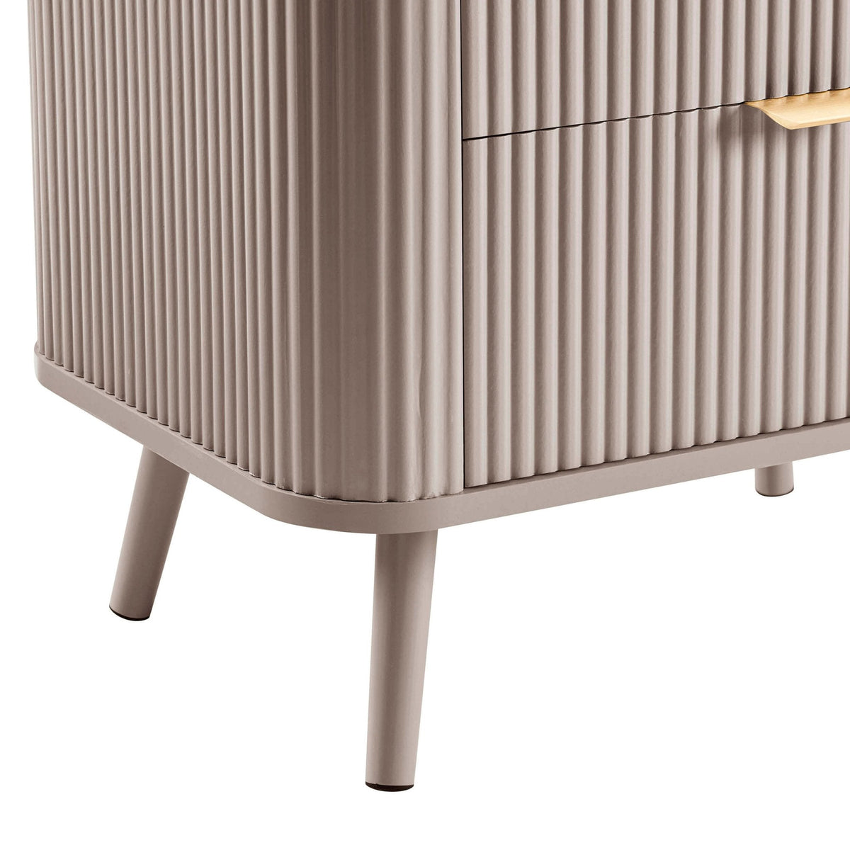 Dusklia - Hattie 2 Drawer Bedside Table - Taupe