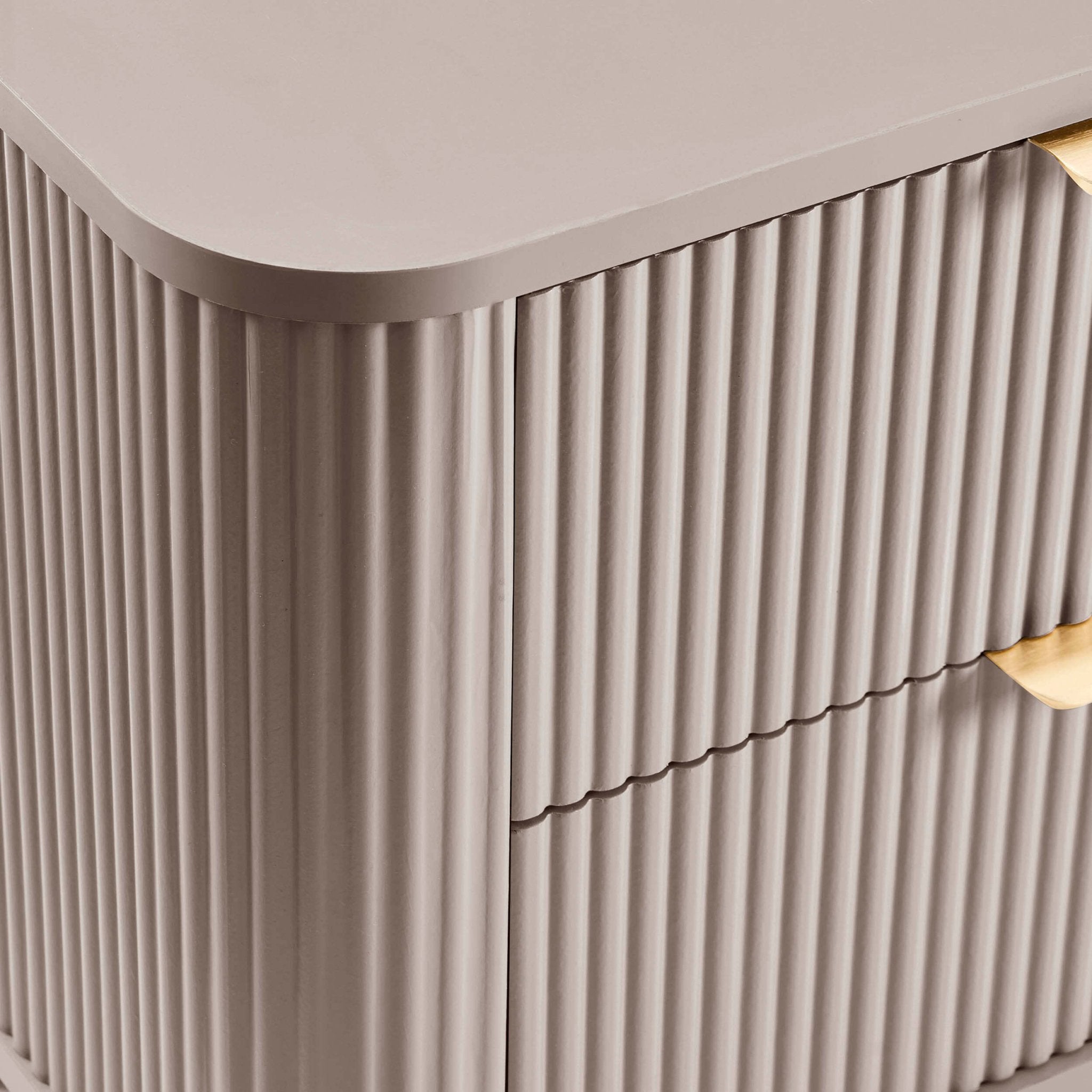 Dusklia - Hattie 2 Drawer Bedside Table - Taupe