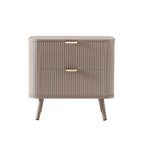 Dusklia - Hattie 2 Drawer Bedside Table - Taupe