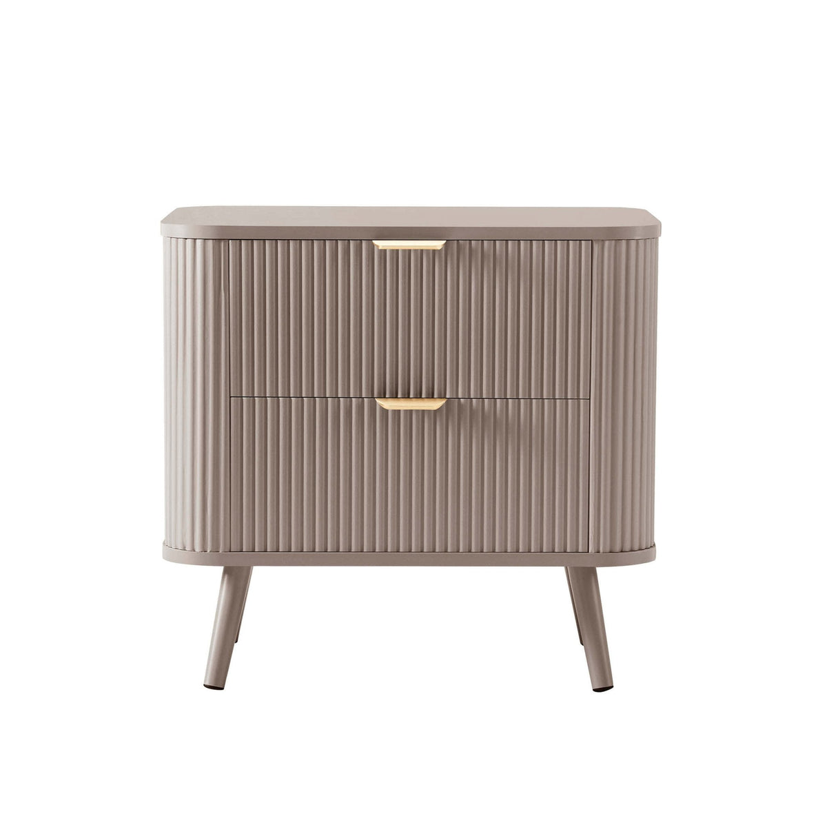 Dusklia - Hattie 2 Drawer Bedside Table - Taupe
