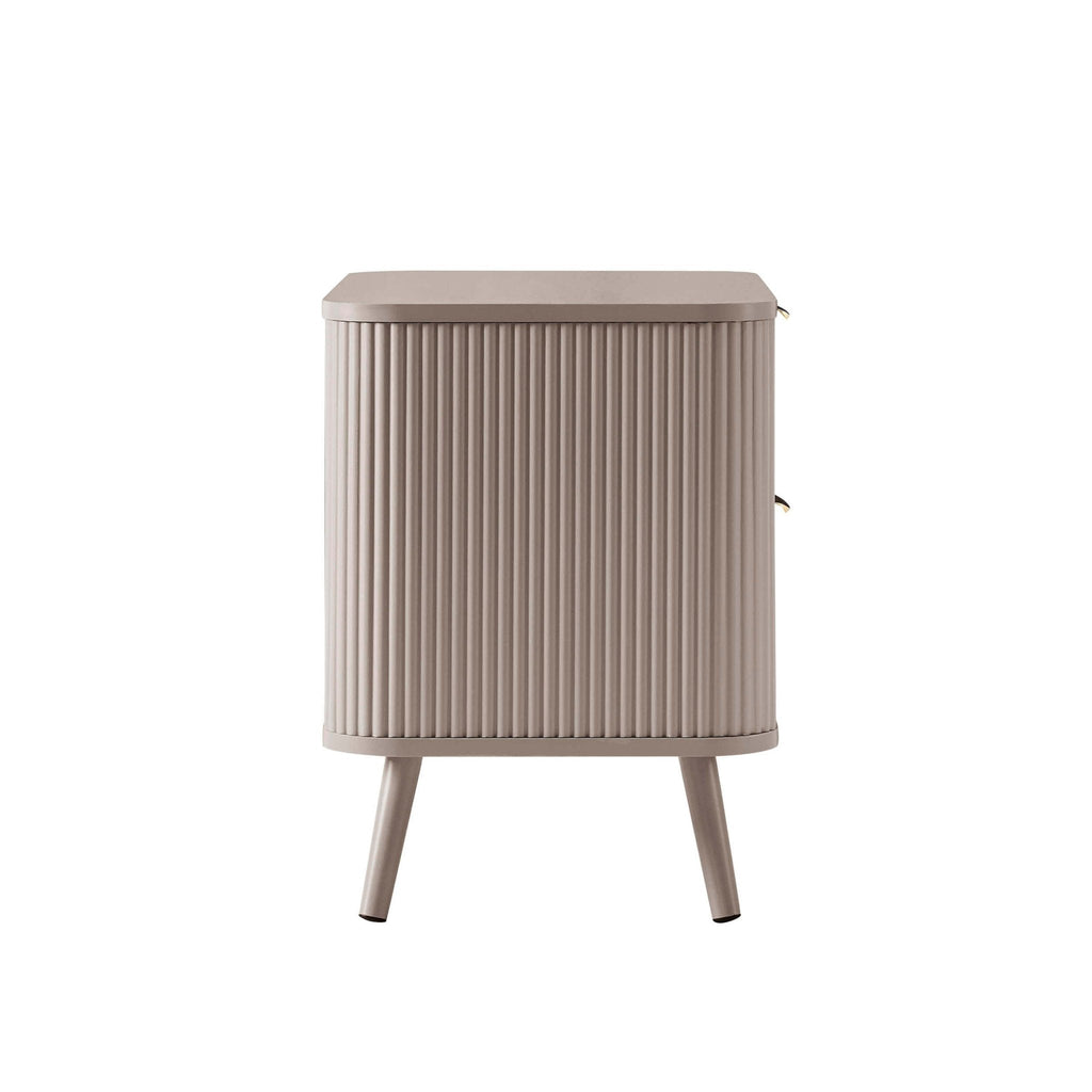 Dusklia - Hattie 2 Drawer Bedside Table - Taupe