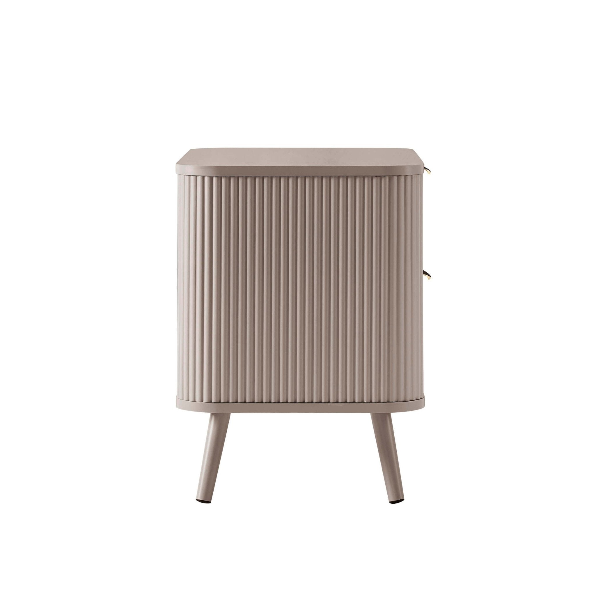 Dusklia - Hattie 2 Drawer Bedside Table - Taupe