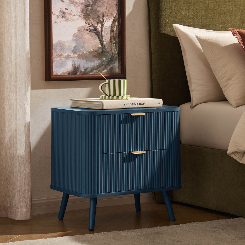 Dusklia - Hattie 2 Drawer Bedside Table - Teal