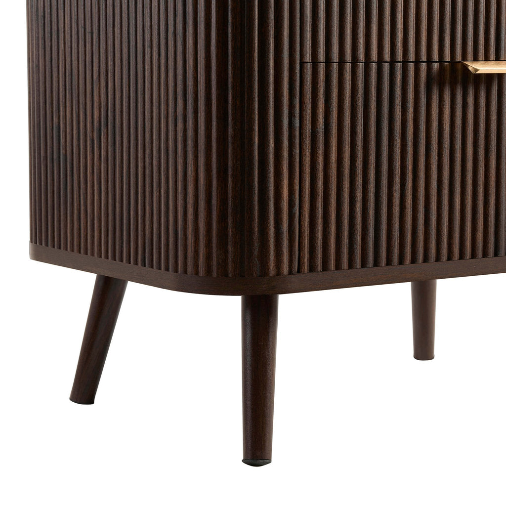 Dusklia - Hattie 2 Drawer Bedside Table - Walnut