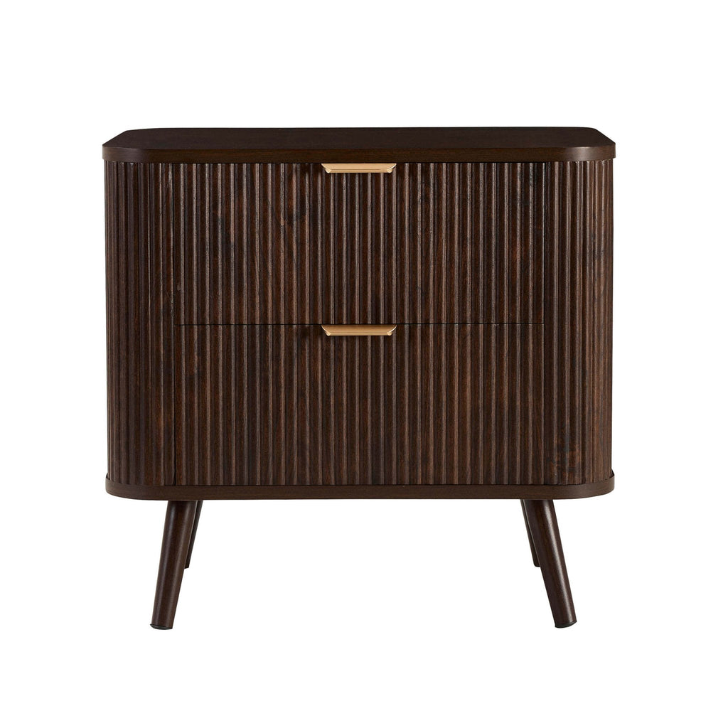 Dusklia - Hattie 2 Drawer Bedside Table - Walnut