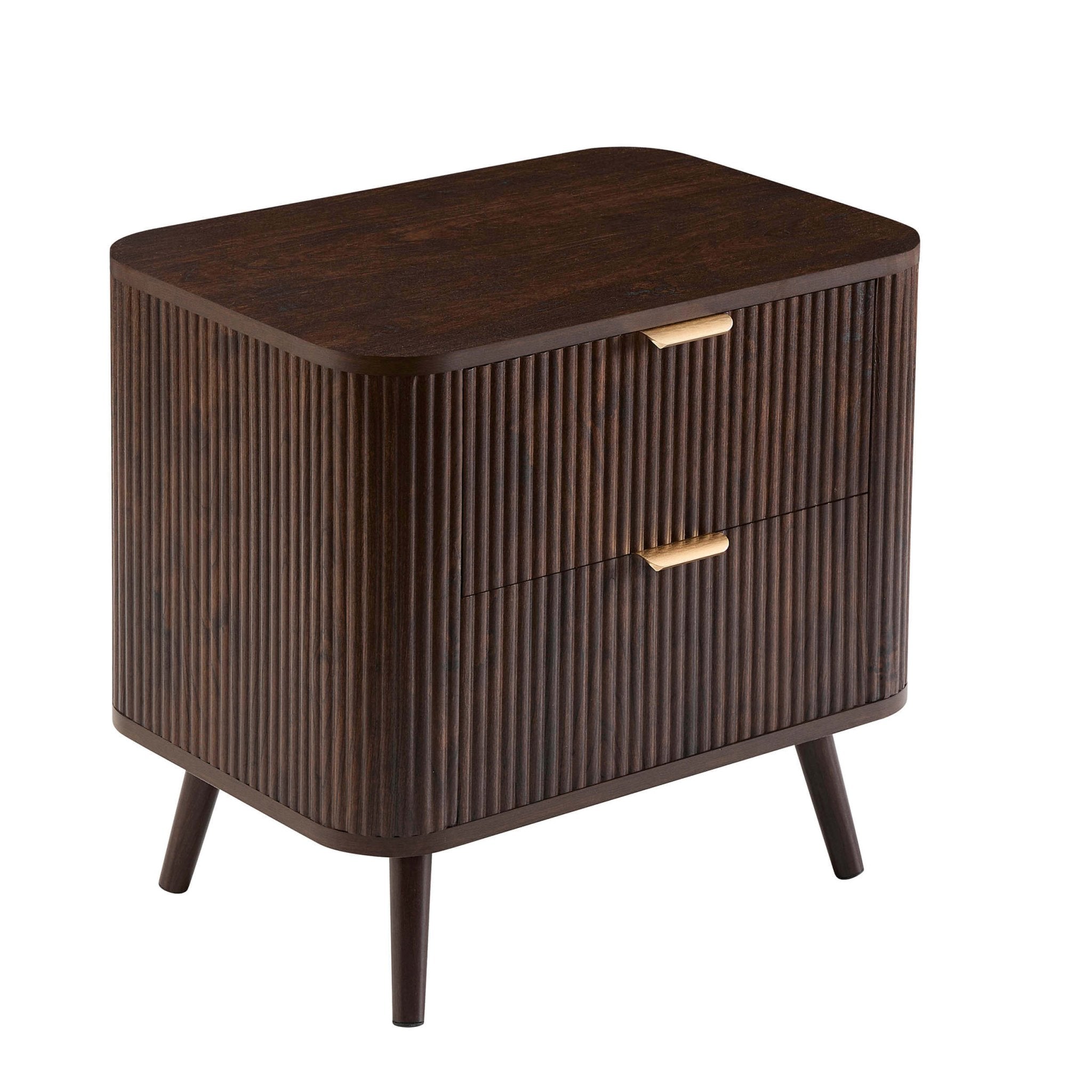 Dusklia - Hattie 2 Drawer Bedside Table - Walnut