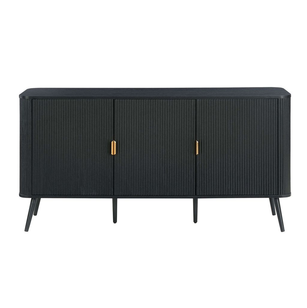 Dusklia - Hattie 3 Door Sideboard - Black