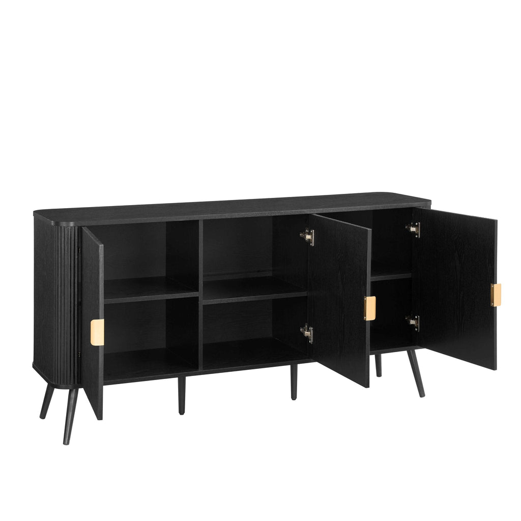 Dusklia - Hattie 3 Door Sideboard - Black
