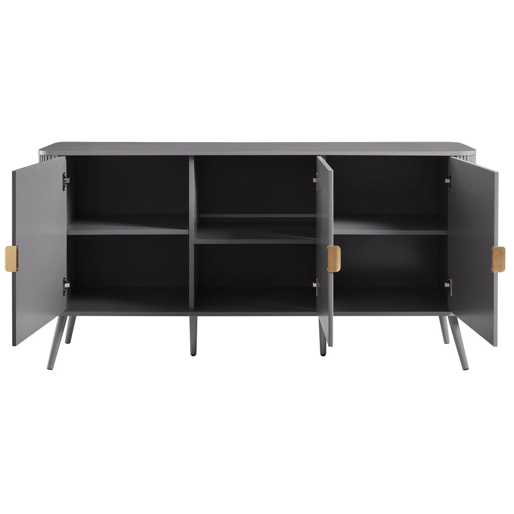 Dusklia - Hattie 3 Door Sideboard - Light Grey