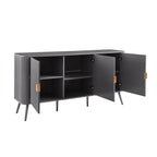 Dusklia - Hattie 3 Door Sideboard - Light Grey