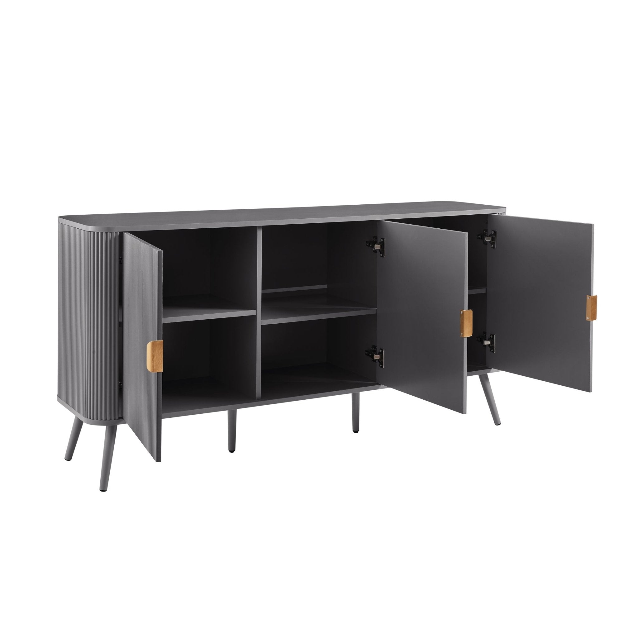 Dusklia - Hattie 3 Door Sideboard - Light Grey