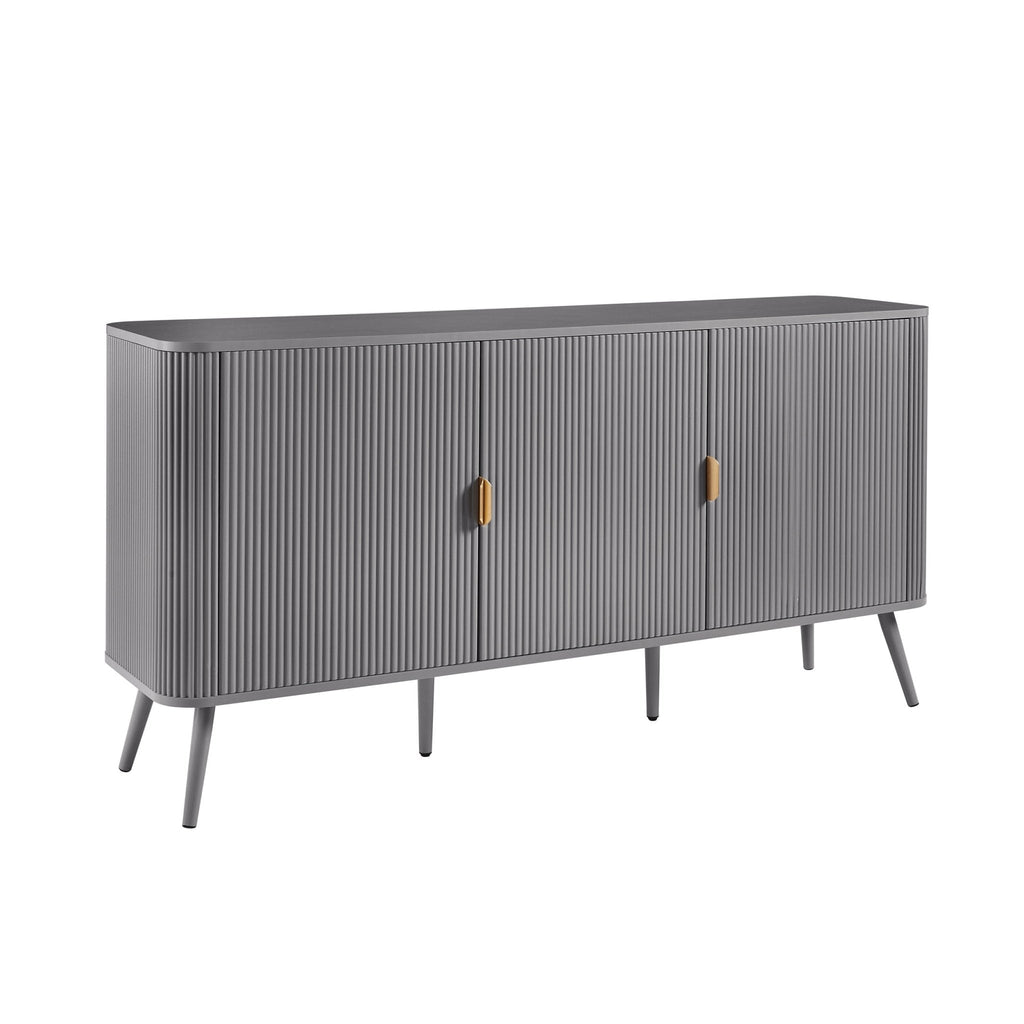 Dusklia - Hattie 3 Door Sideboard - Light Grey