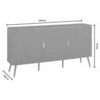 Dusklia - Hattie 3 Door Sideboard - Taupe