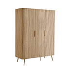 Dusklia - Hattie 3 Door Wardrobe - Light Wood