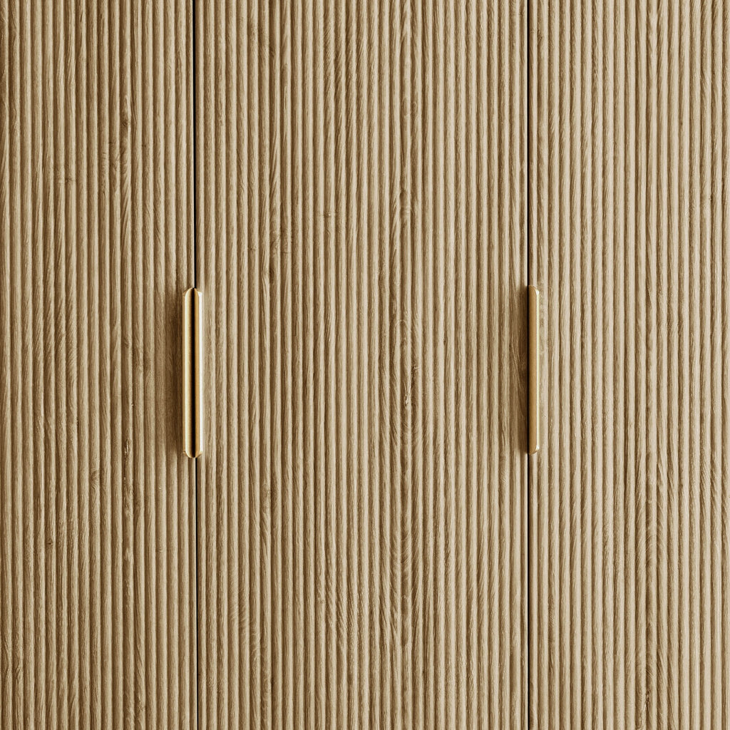 Dusklia - Hattie 3 Door Wardrobe - Light Wood