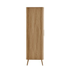 Dusklia - Hattie 3 Door Wardrobe - Light Wood