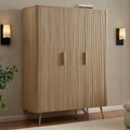 Dusklia - Hattie 3 Door Wardrobe - Light Wood