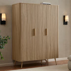 Dusklia - Hattie 3 Door Wardrobe - Light Wood