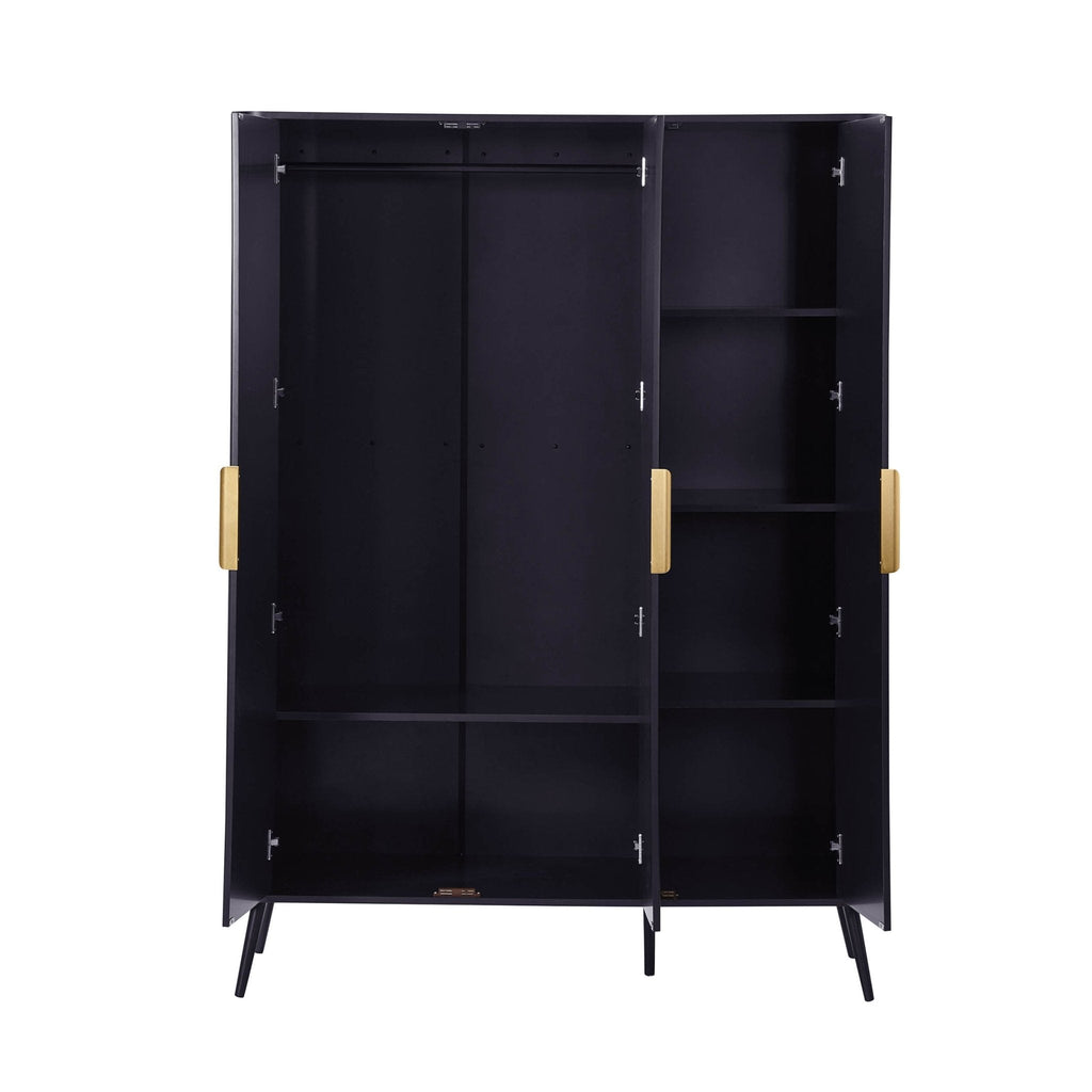 Dusklia - Hattie 3 Door Wardrobe - Midnight