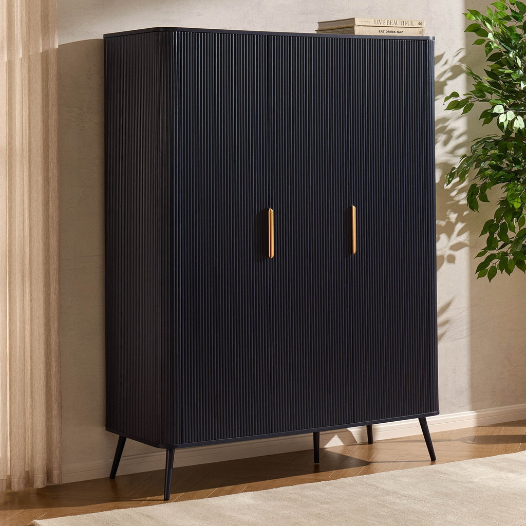 Dusklia - Hattie 3 Door Wardrobe - Midnight