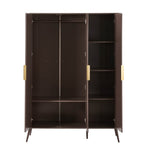 Dusklia - Hattie 3 Door Wardrobe - Mocha