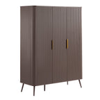 Dusklia - Hattie 3 Door Wardrobe - Mocha