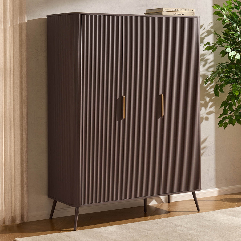 Dusklia - Hattie 3 Door Wardrobe - Mocha