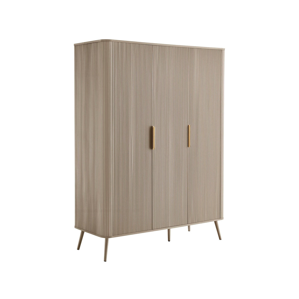 Dusklia - Hattie 3 Door Wardrobe - Taupe