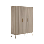 Dusklia - Hattie 3 Door Wardrobe - Taupe