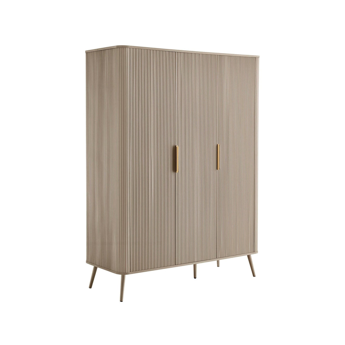 Dusklia - Hattie 3 Door Wardrobe - Taupe