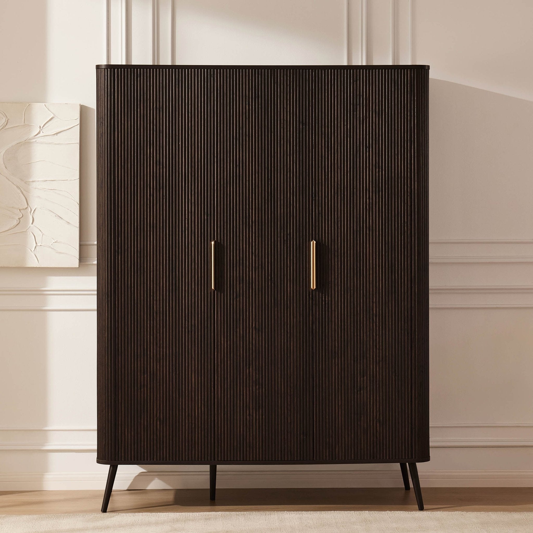Dusklia - Hattie 3 Door Wardrobe - Walnut