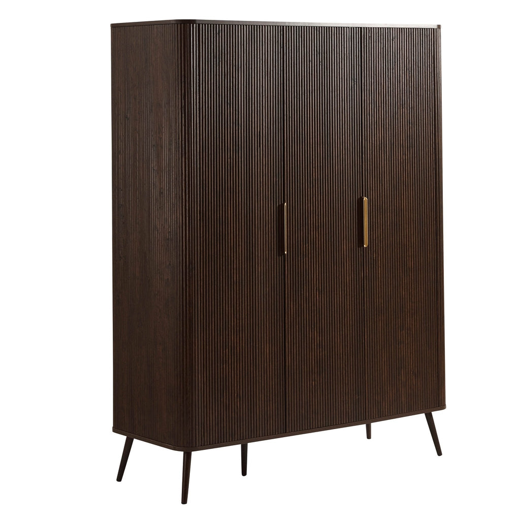 Dusklia - Hattie 3 Door Wardrobe - Walnut